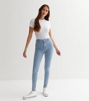 New Look Pale Blue High Waist Disco Super Skinny Jeans